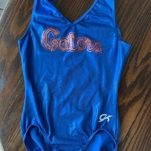 Blue Gators GK leotard; adult medium